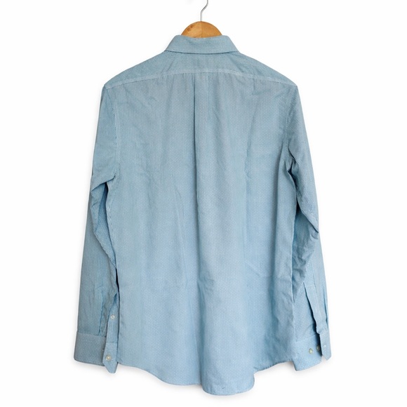 Banana Republic Mens Dress Shirt Non-Iron Classic Fit Green Stripe Neck 15 | 25 - Picture 5 of 7